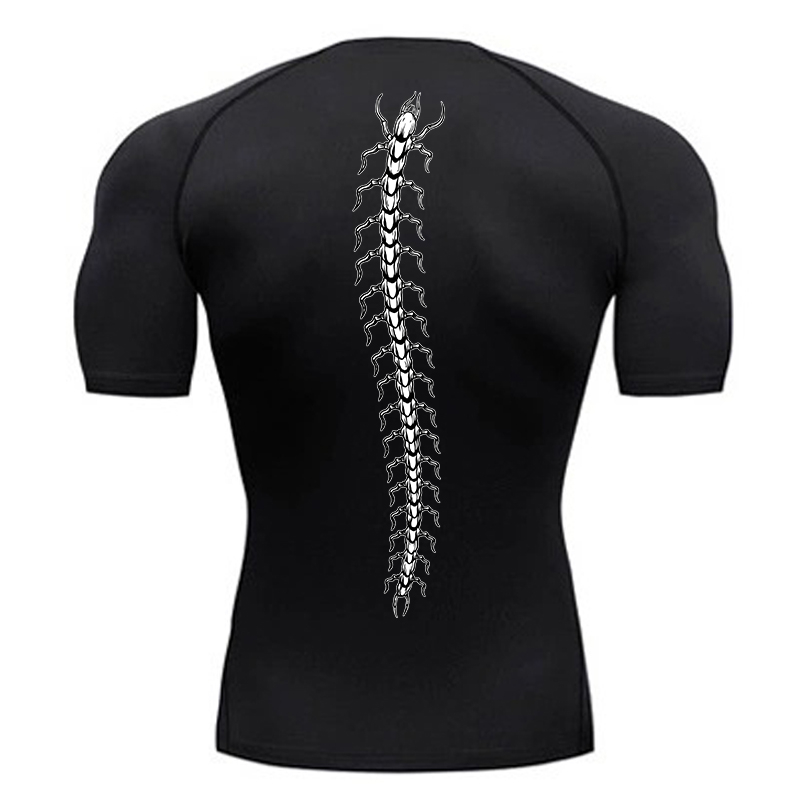 Base Layer Top - 男性用グラフィック圧縮シャツ、ジムトレーニング、アスレチック速乾性Tシャツ、トレーニングトップ、ランニングアンダーシャツ、baselayersラッシュガード