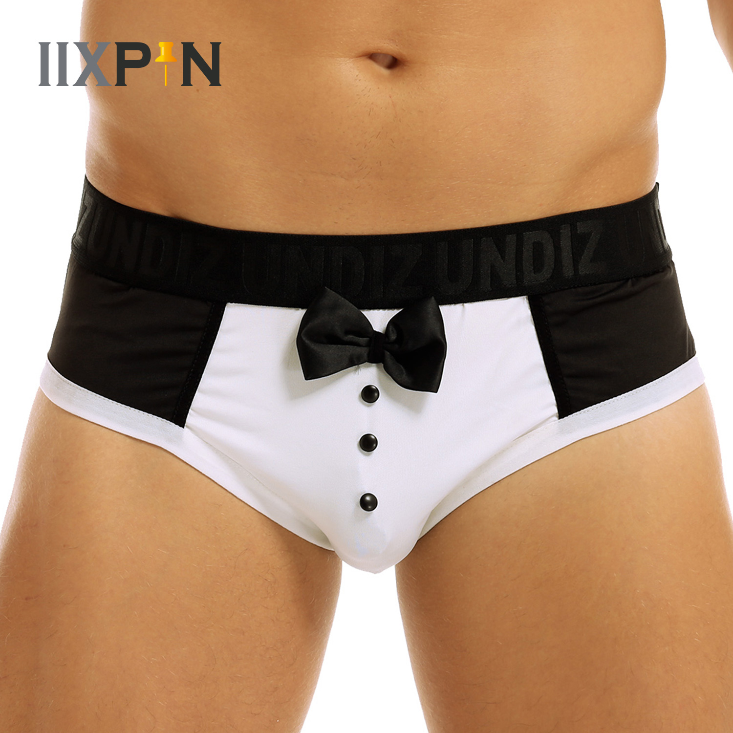 Boxer Brief Pack Cotton - メンズかわいいタキシードボクサーパンツブリーフ下着黒色スプライス綿蝶ネクタイパンティー就寝時サプライズパンツ