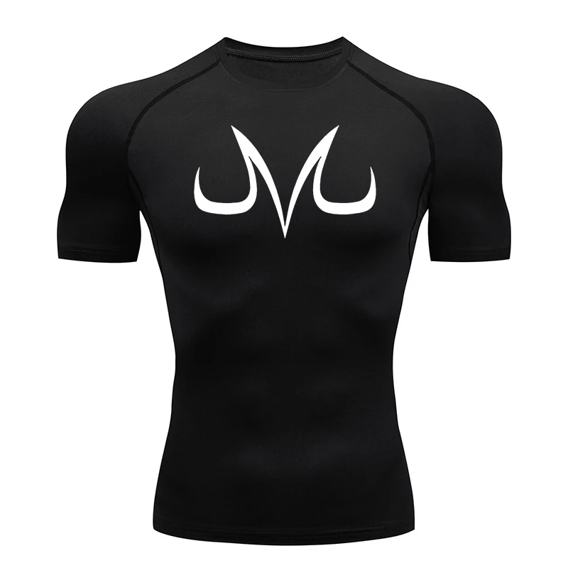 Base Layer Top - 男性用半袖コンプレッションシャツ、ジムトレーニングTシャツ、アスレチックトップ、速乾性、ベースレイヤーアンダーシャツ、ラッシュガード、夏