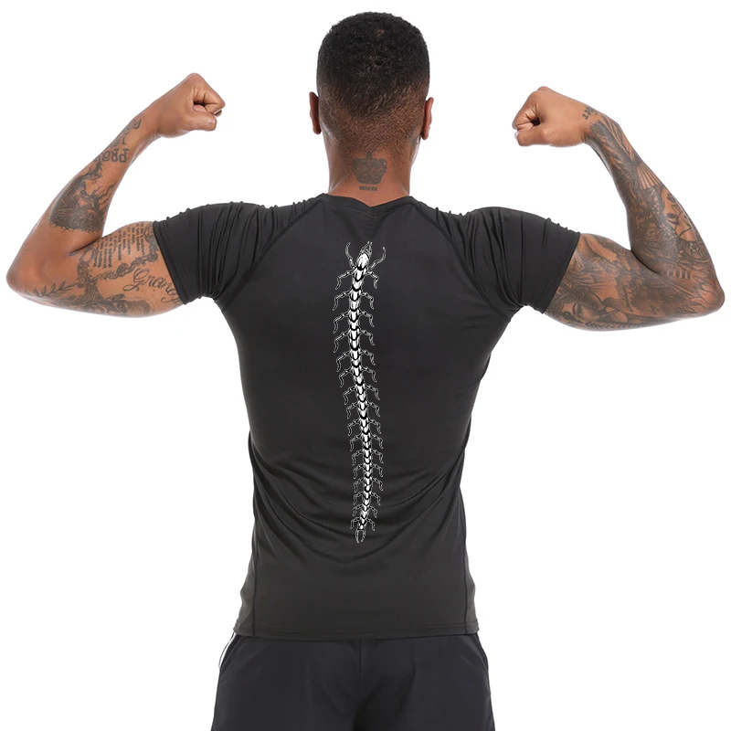 男性用グラフィック圧縮シャツ、ジムトレーニング、アスレチック - Base Layer Top のレビューと価格
