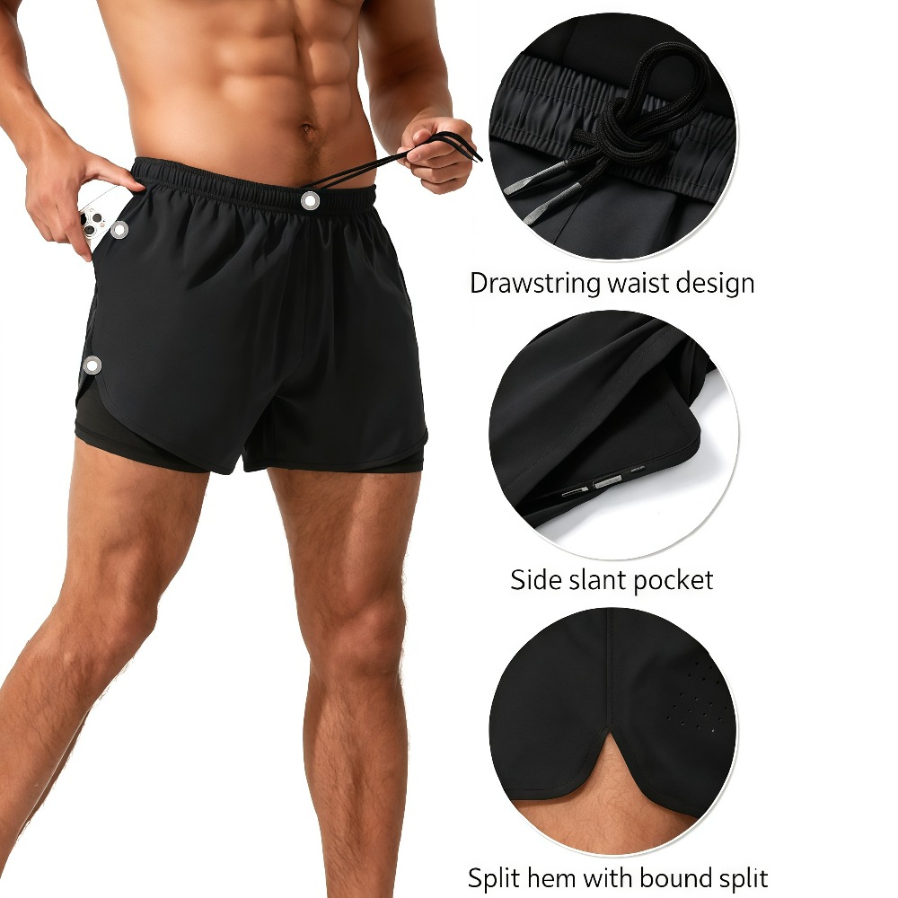 1枚入り メンズ アスレチック ランニングショーツ 通気性  - Compression Shorts Athletes のレビューと価格