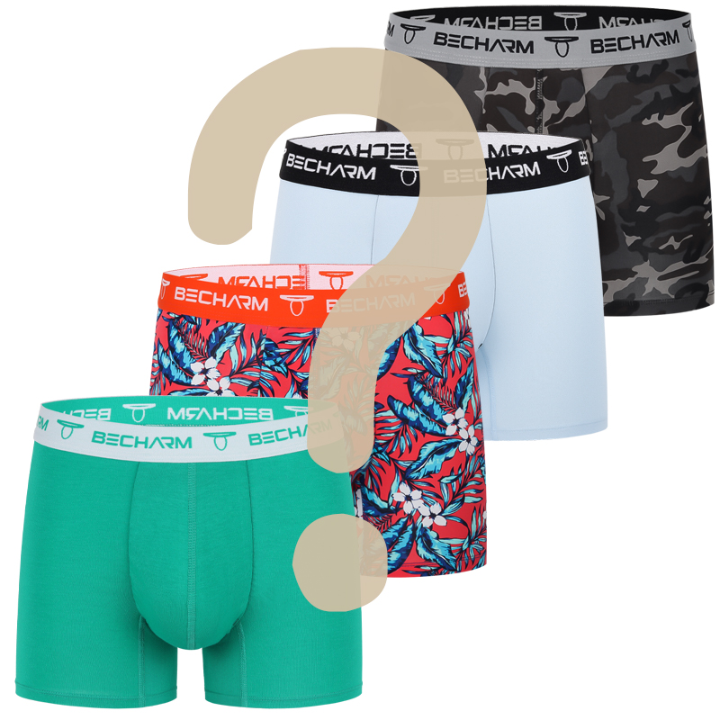 メンズボクサーパンツ4枚入り/ブラインドボックス メンズショ - Boxer Brief Pack Cotton のレビューと価格