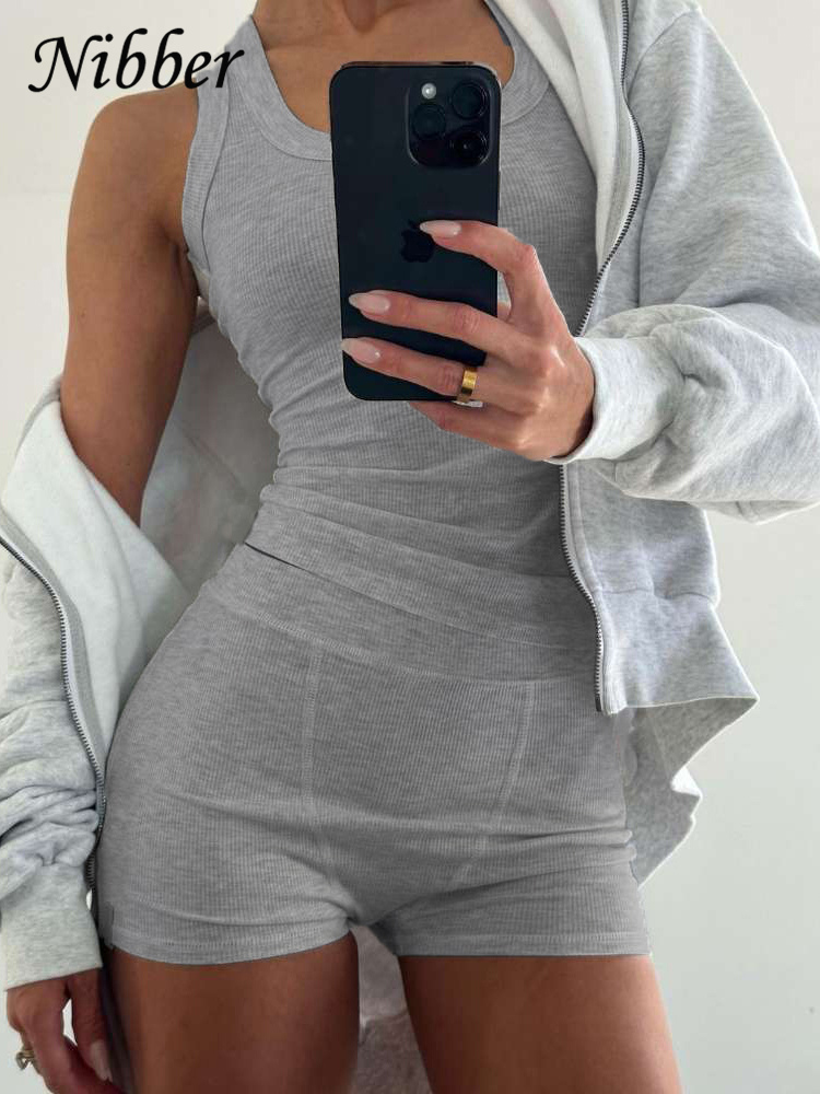 Nibber リブカジュアル 2 点セット女性トラックスーツ - Tank Top Ribbed のレビューと価格