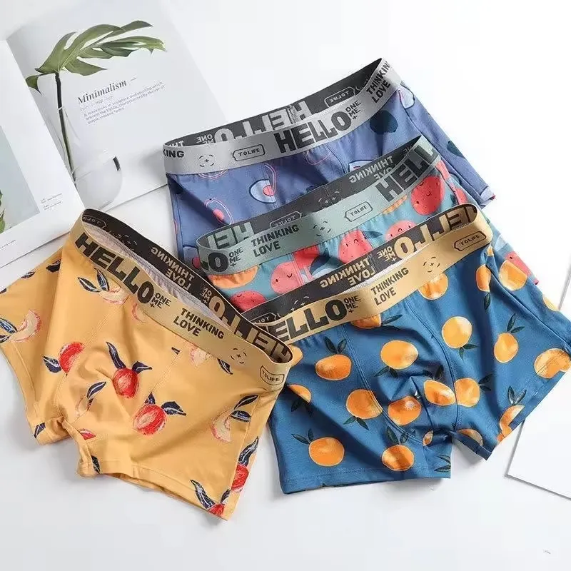 1/2/4 個メンズプリントスポーツボクサー下着男性快適な綿 - Boxer Brief Pack Cotton のレビューと価格