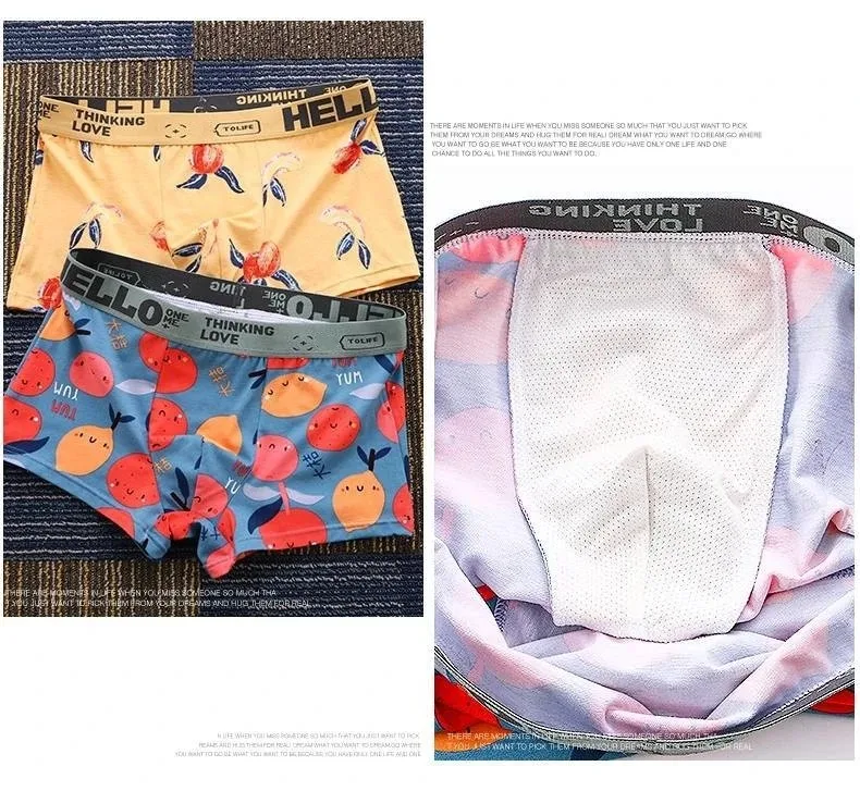 1/2/4 個メンズプリントスポーツボクサー下着男性快適な綿 - Boxer Brief Pack Cotton のレビューと価格