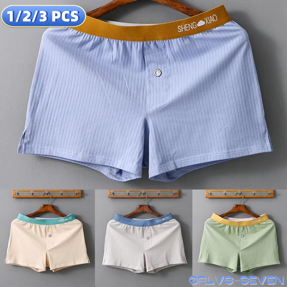 メンズ通気性コットンボクサー,無地の下着,ルーズフィットパン - Boxer Brief Pack Cotton のレビューと価格