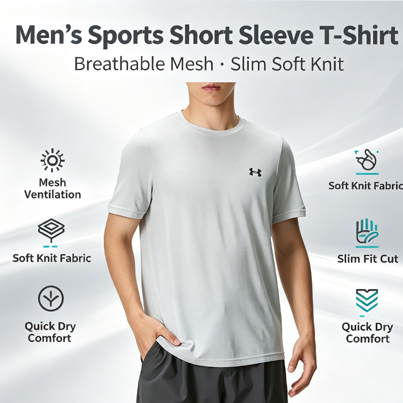 アンダーアーマー メンズ スリムフィット メッシュ 通気性  - Undershirt Crew Neck のレビューと価格