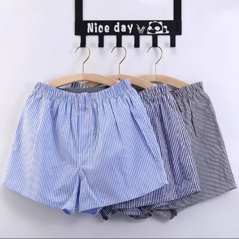 3ピース/ロットM-3XLのクラシック格子縞の男性ボクサーシ - Multi Pack Underwear のレビューと価格