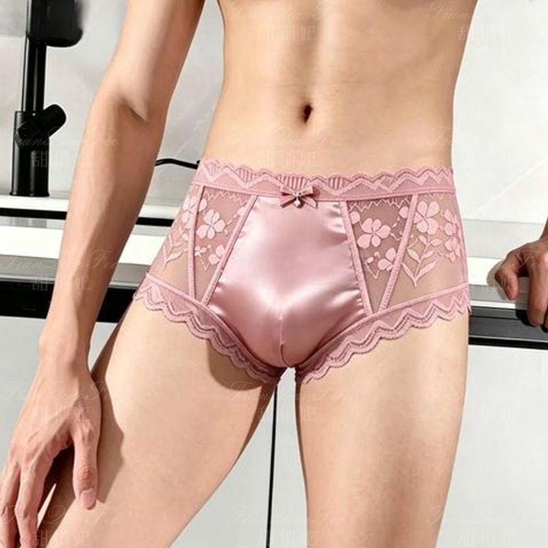 2 個シームレス超薄型シアーメッシュレース男性ブリーフ下着ポ - Pouch Boxer Pouch のレビューと価格