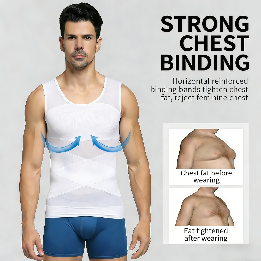 男性用ノースリーブボディシェイパーベスト、メッシュインビジブ - Sleeveless Undershirt のレビューと価格